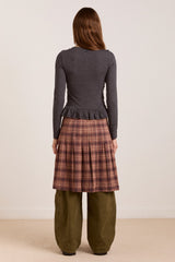 Damson Madder peggy smocked cardi - blue stripe
