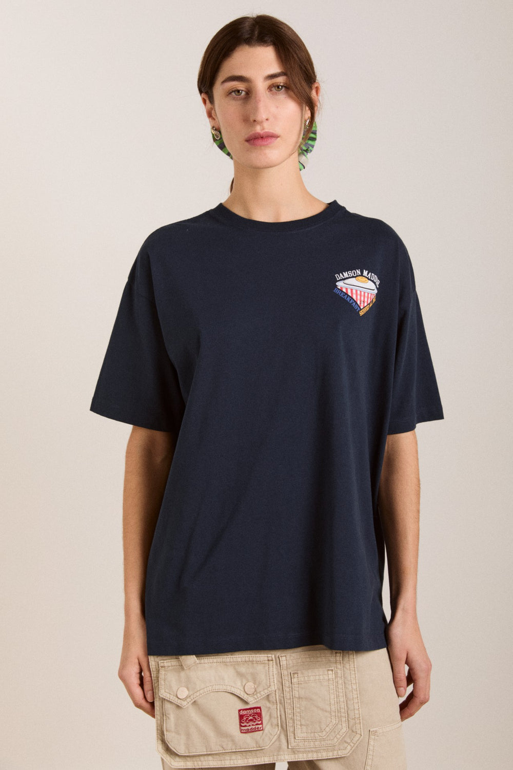 Damson Madder all day breakfast tee - navy