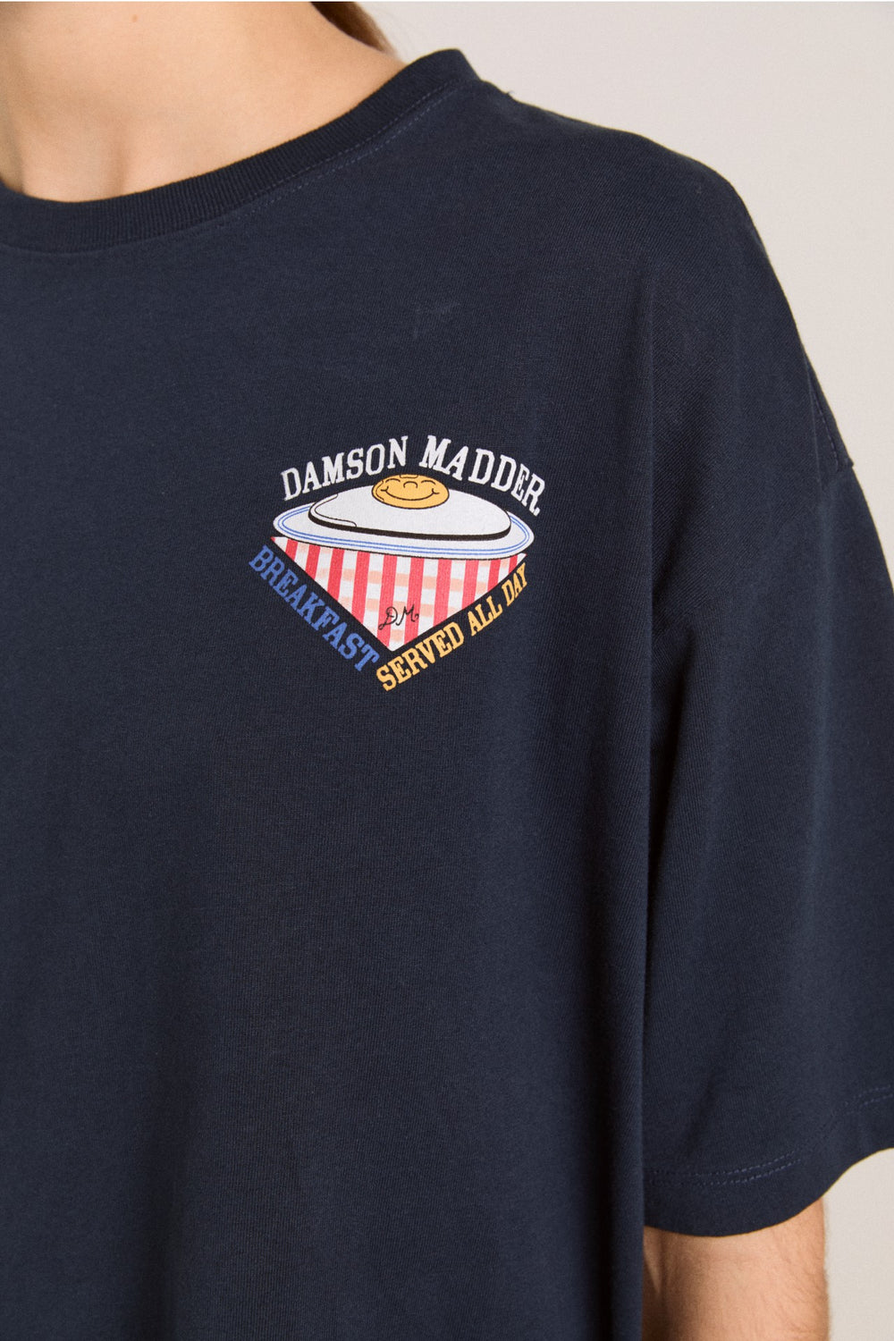 Damson Madder all day breakfast tee - navy