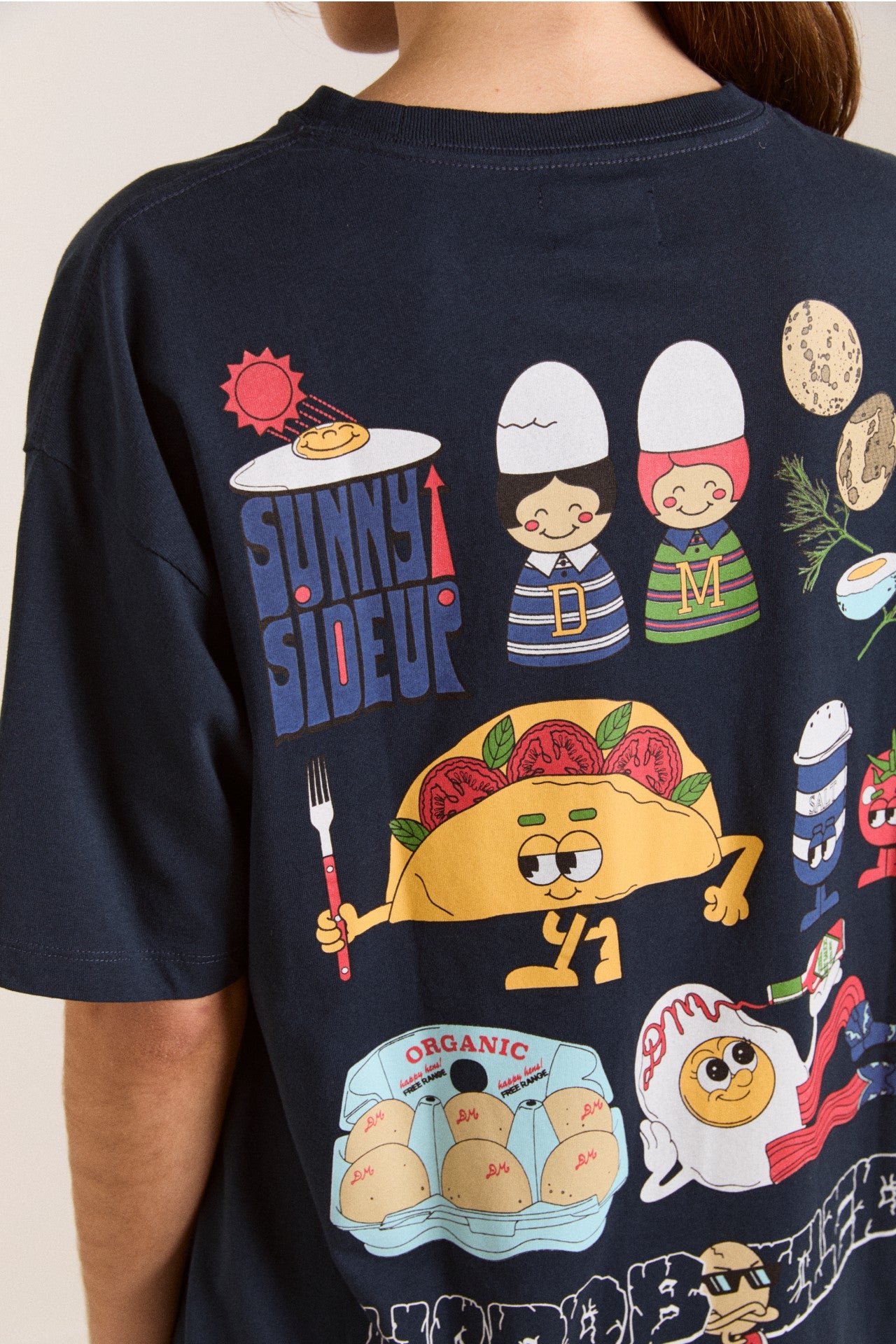 Damson Madder all day breakfast tee - navy