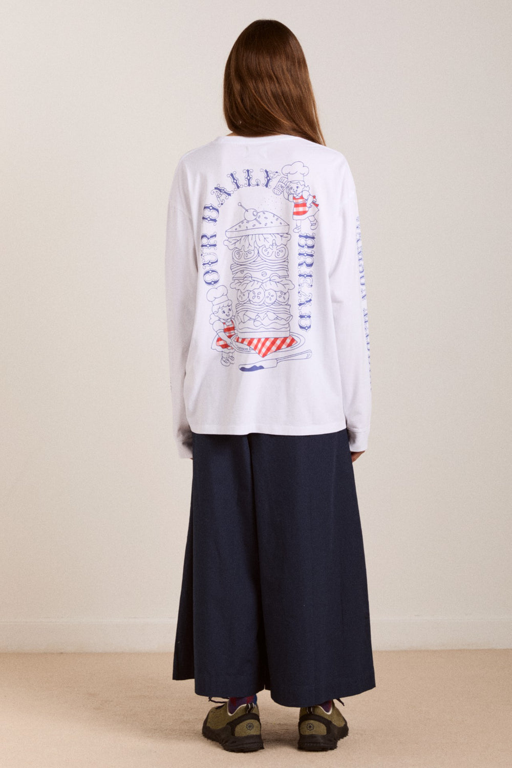 Damson Madder damson deli ls tee - white