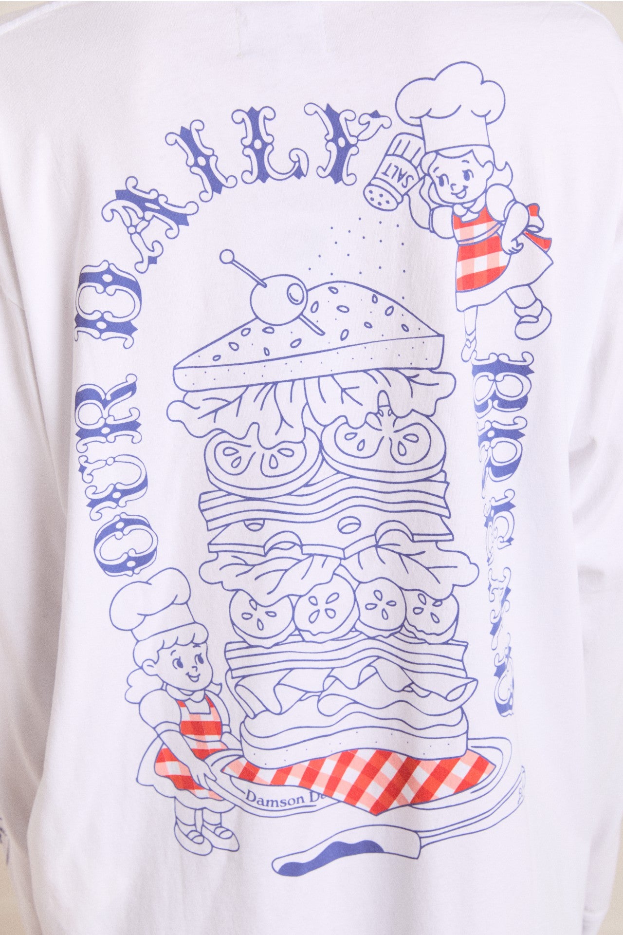 Damson Madder damson deli ls tee - white