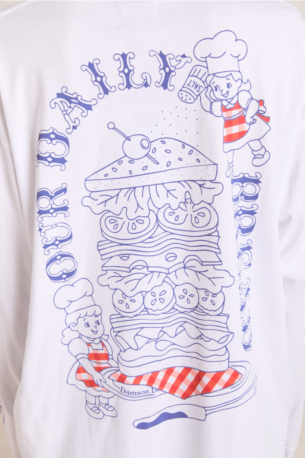 Damson Madder damson deli ls tee - white
