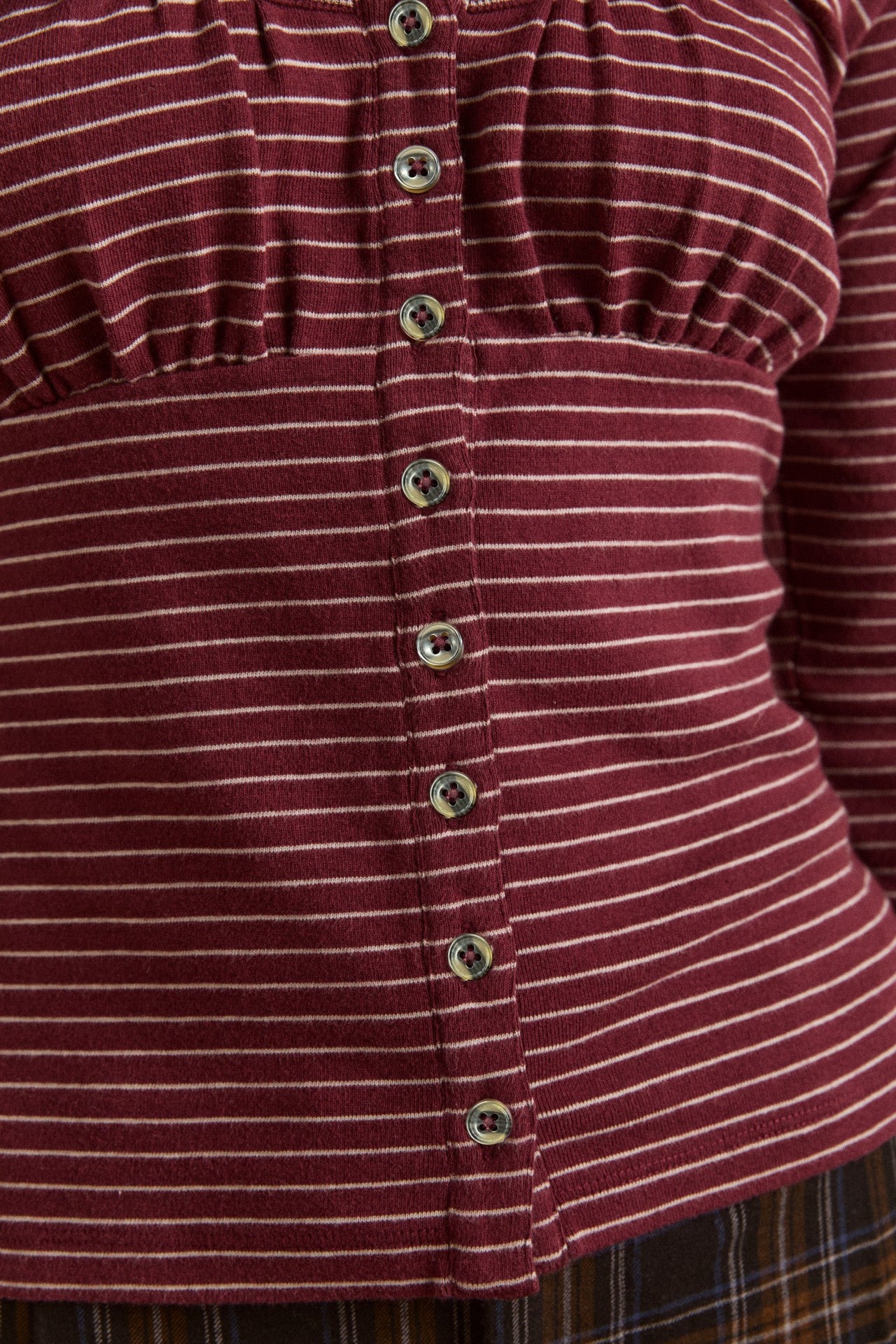 Damson Madder darma ls top - burg stripe