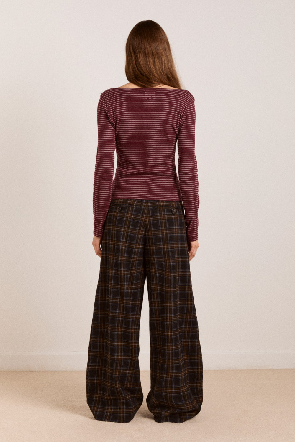 Damson Madder darma ls top - burg stripe