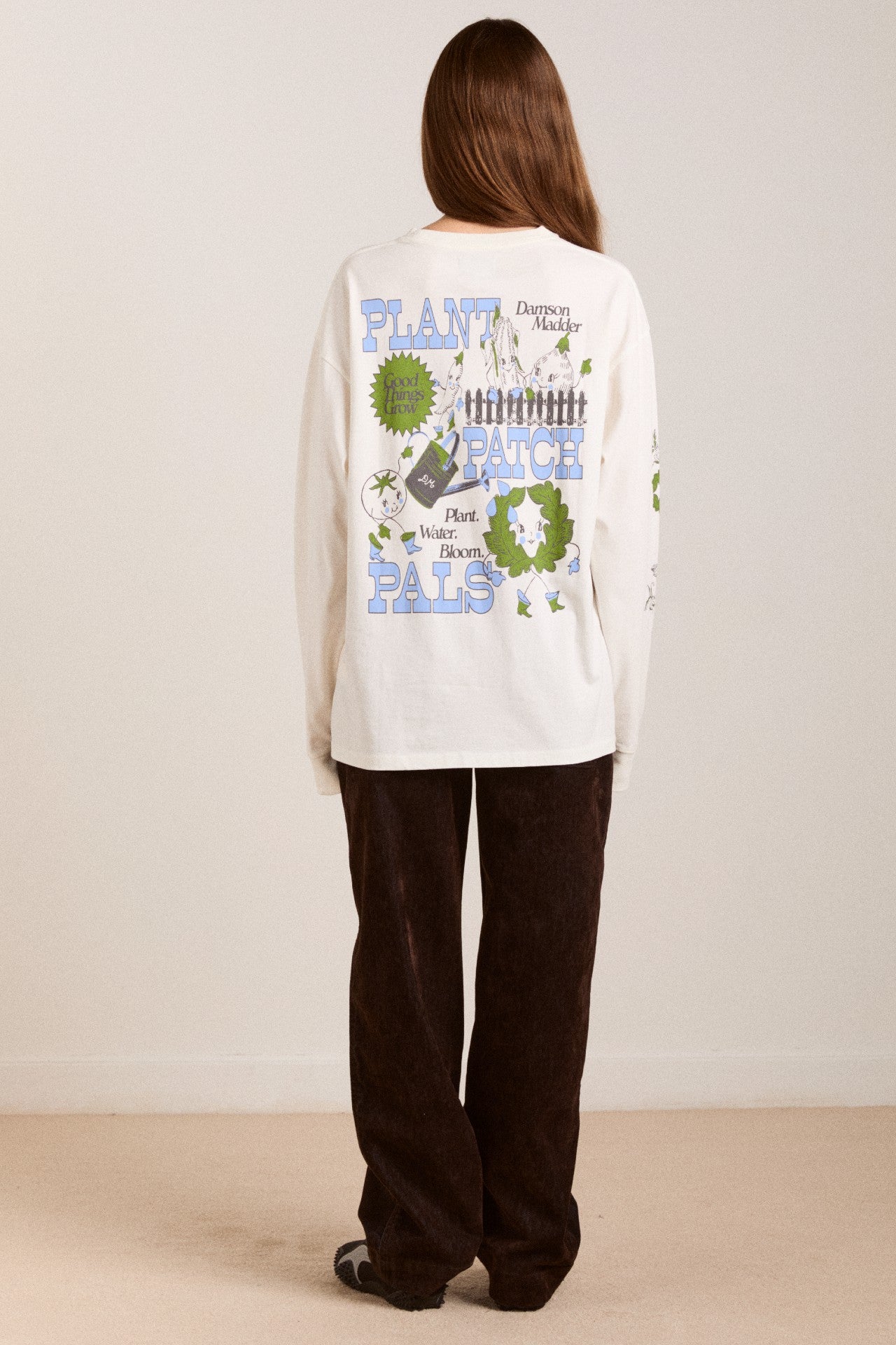 Damson Madder plant patch pals - ecru long sleeve