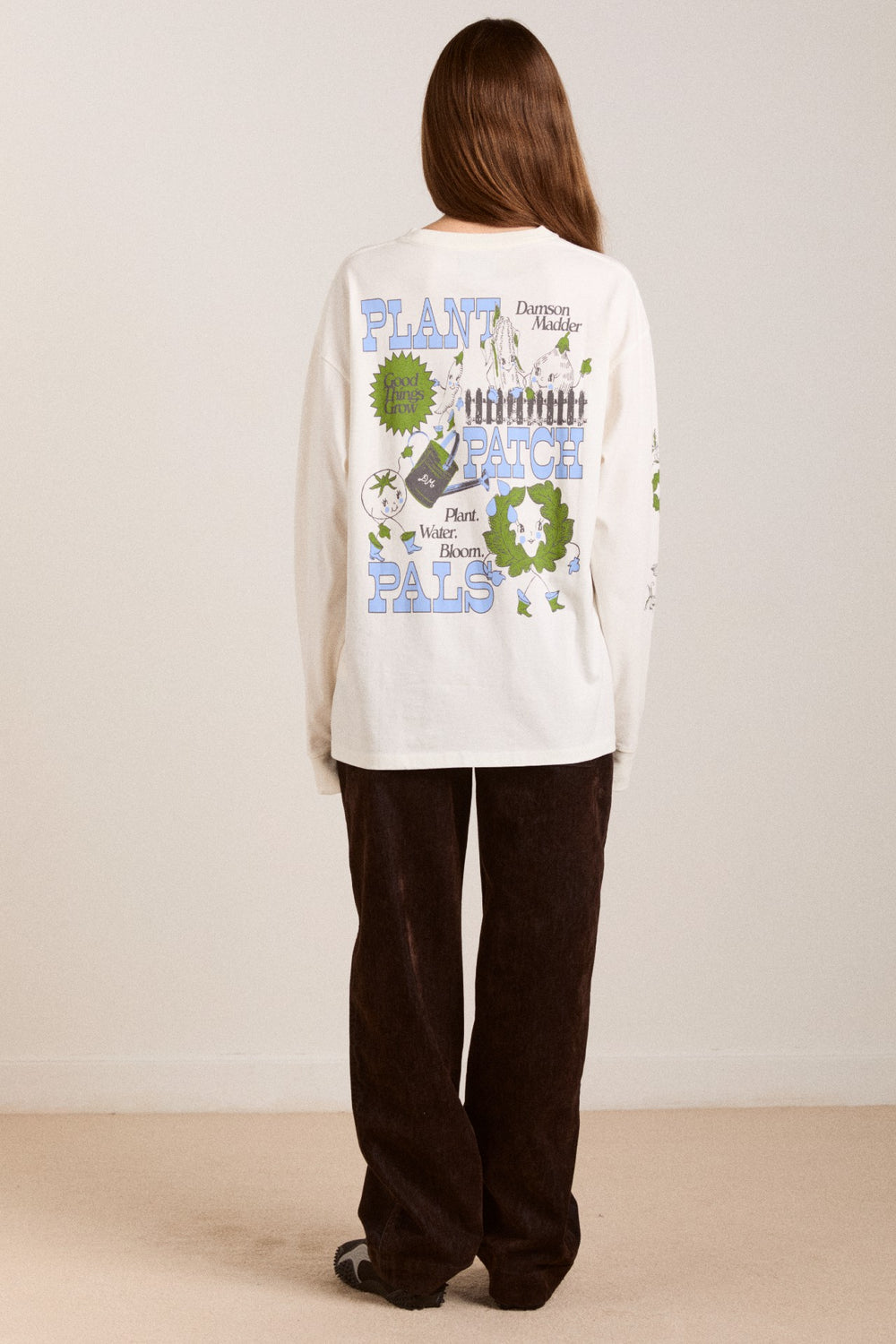 Damson Madder plant patch pals - ecru long sleeve
