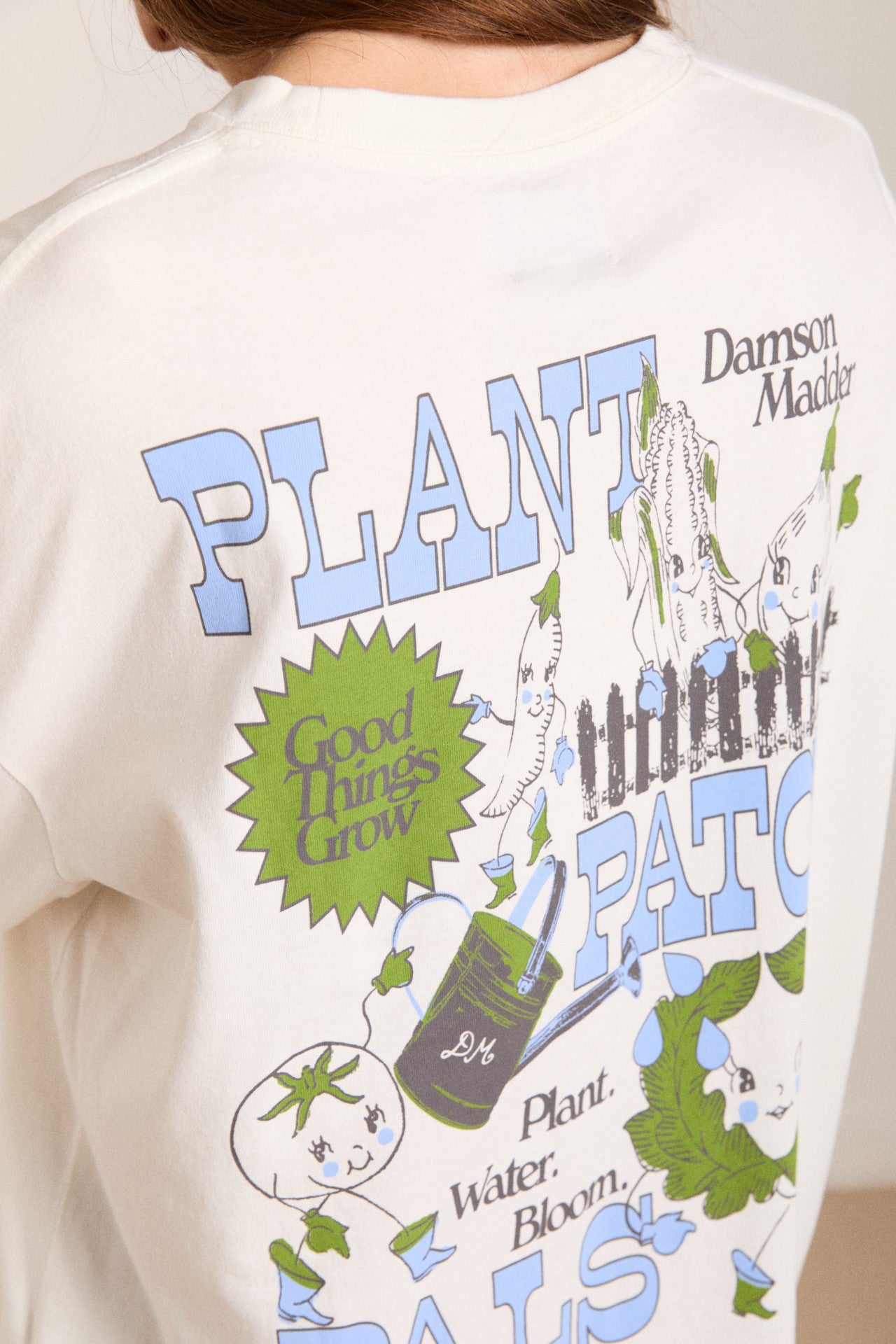 Damson Madder plant patch pals - ecru long sleeve