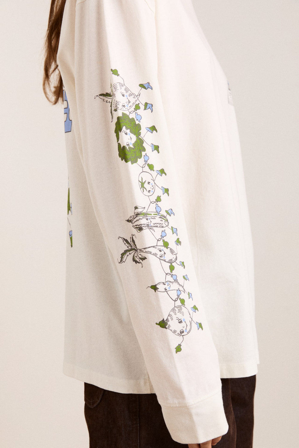 Damson Madder plant patch pals - ecru long sleeve