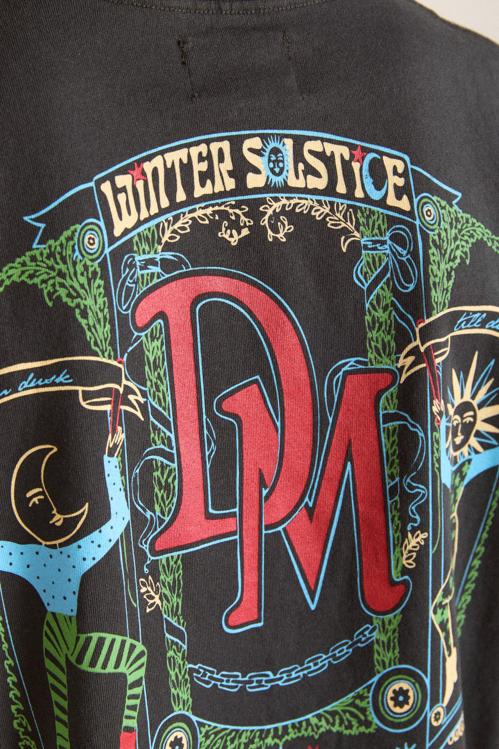 Damson Madder winter solstice long sleeve tee- charcoal