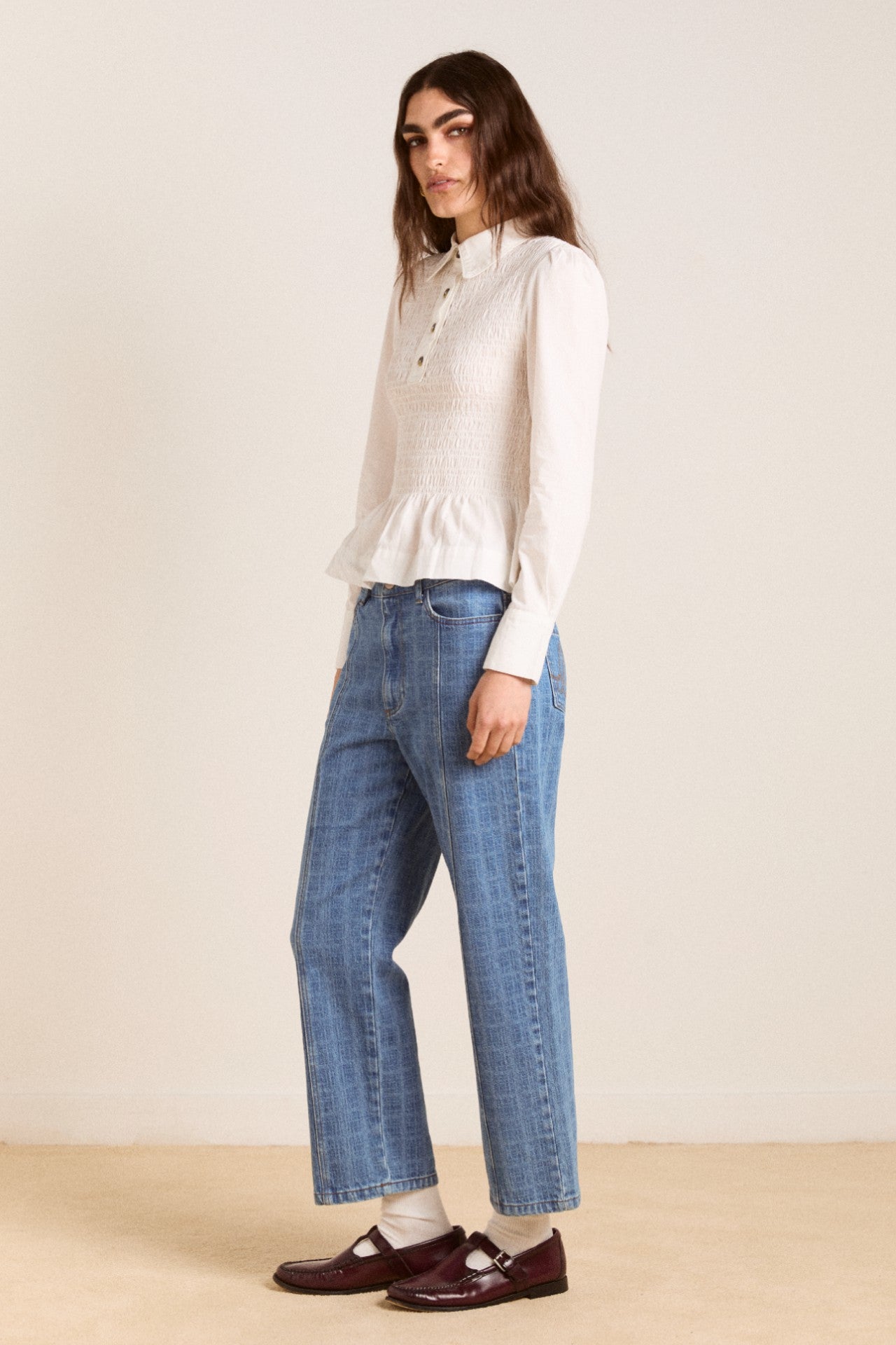 Damson Madder hazel shirt white