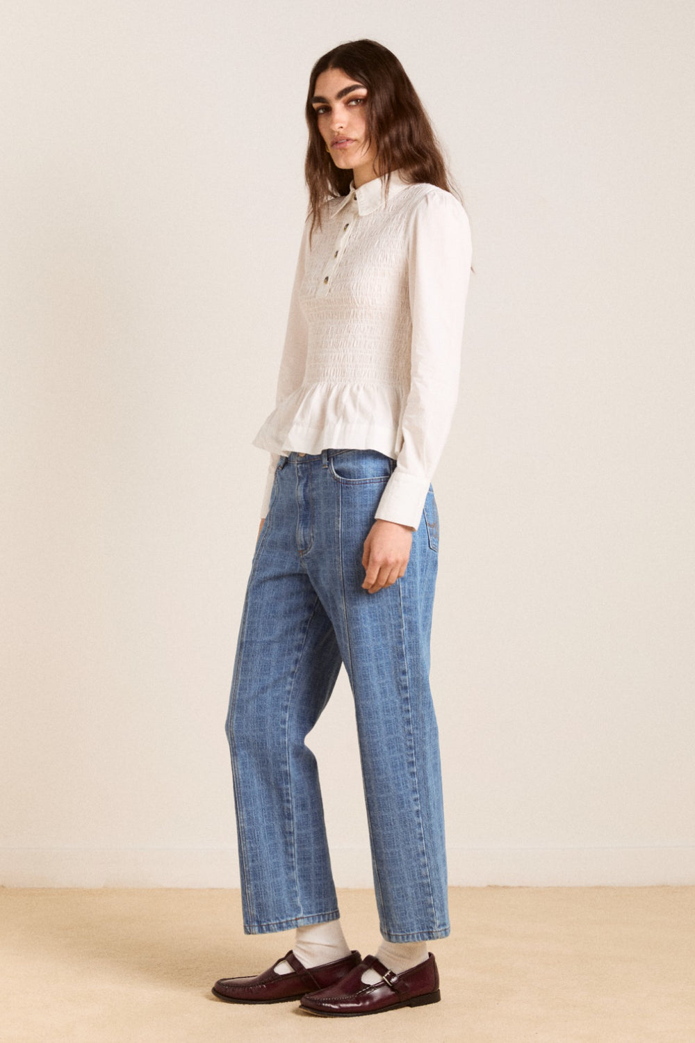 Damson Madder hazel shirt white