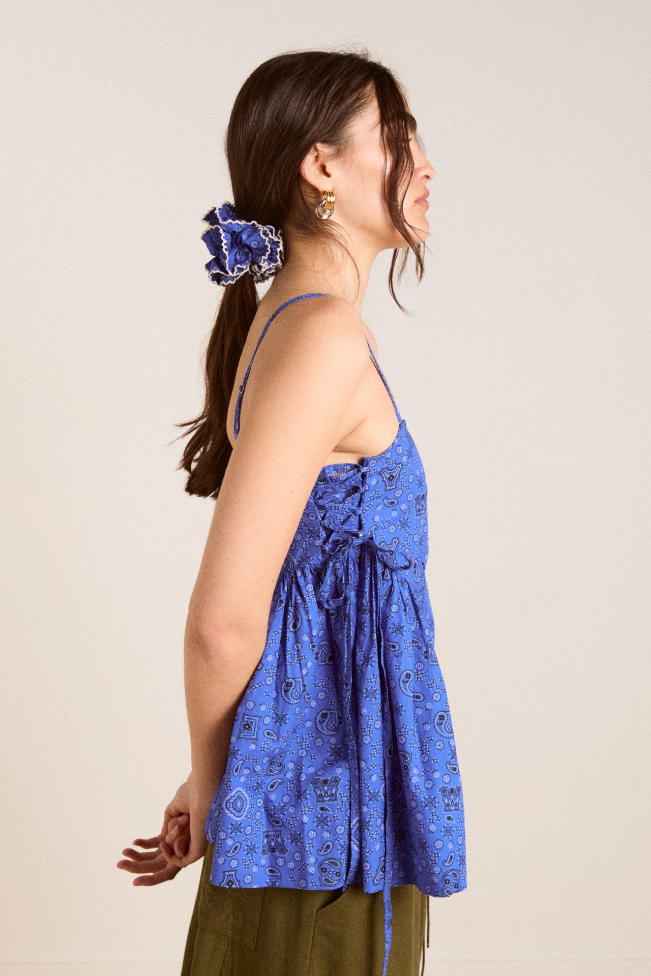 Damson Madder cressida cami - blue paisley