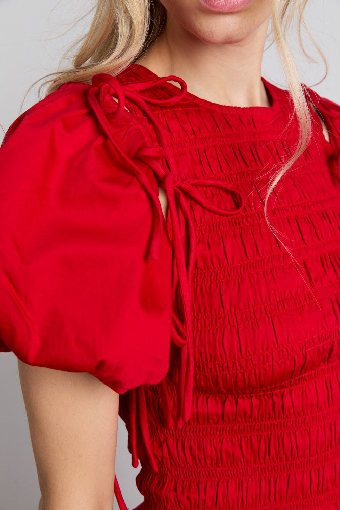 Damson Madder becca multi-way blouse - cherry