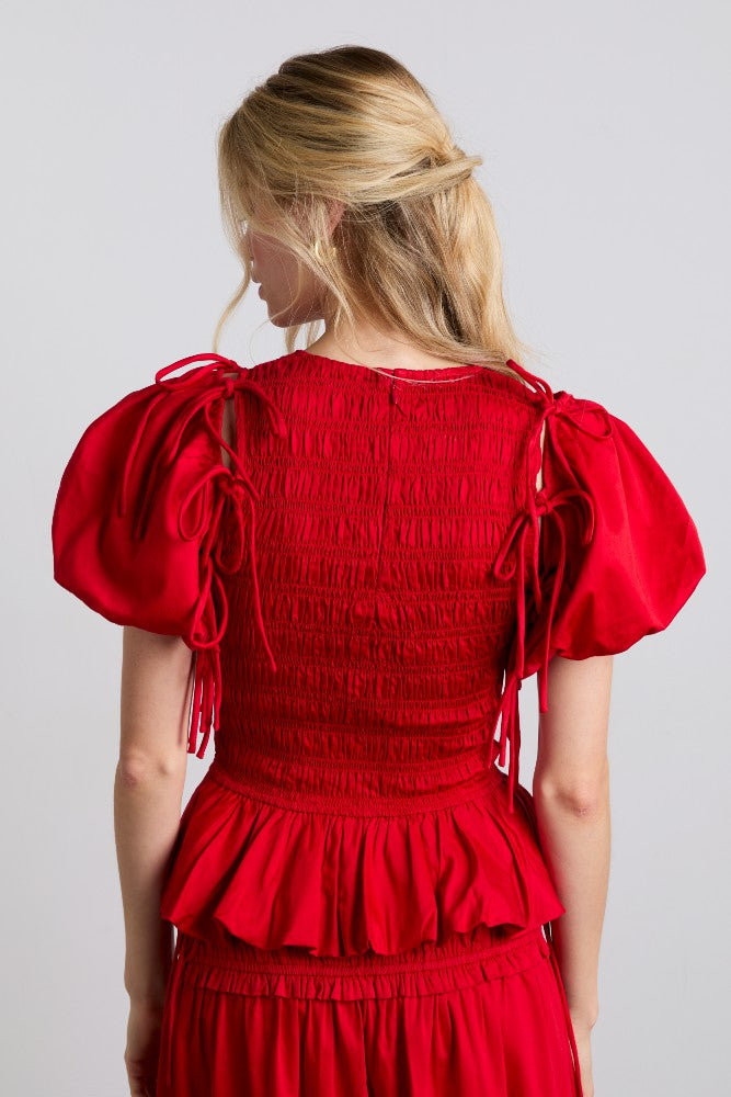 Damson Madder becca multi-way blouse - cherry