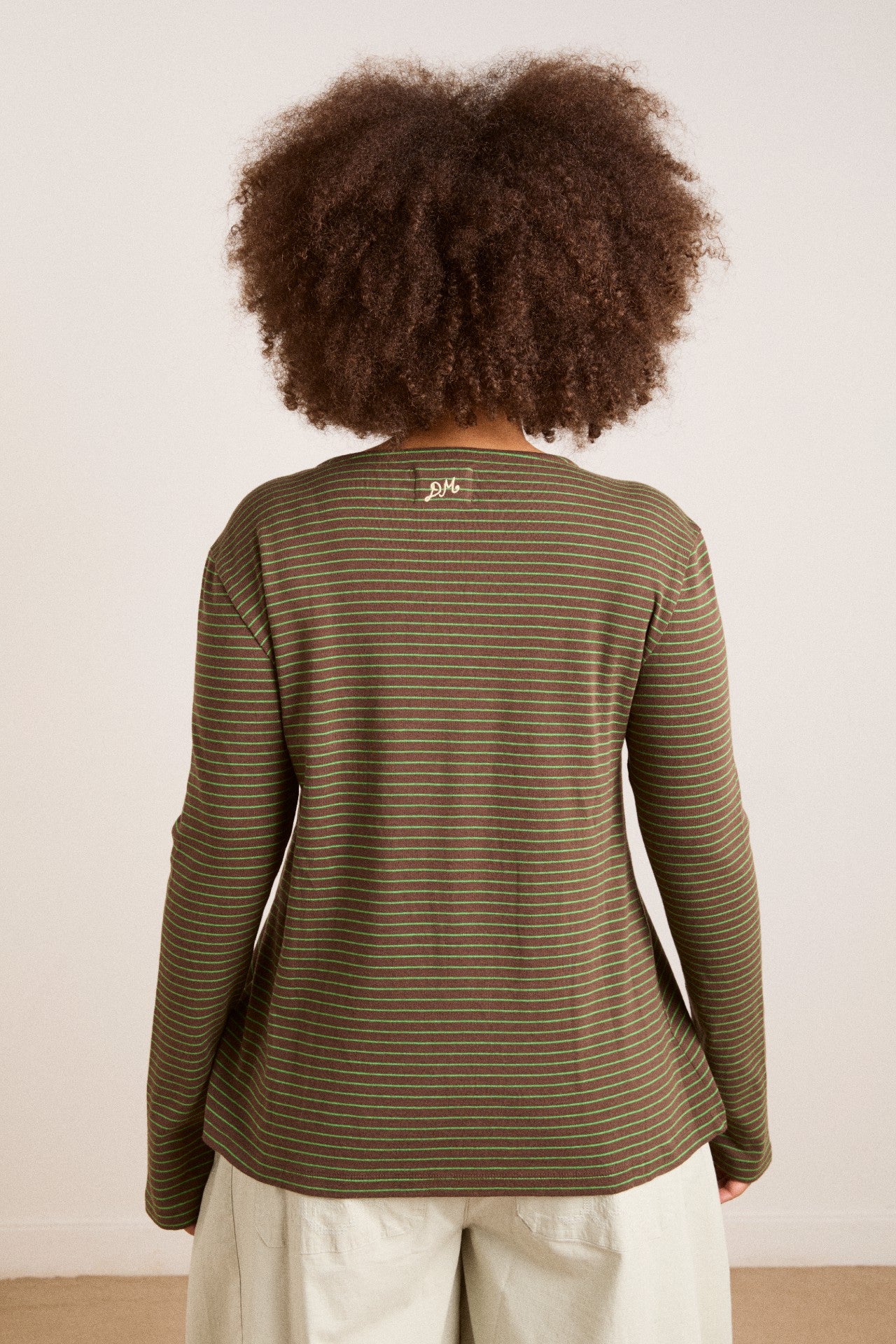 Damson Madder raelynn tee - green stripe