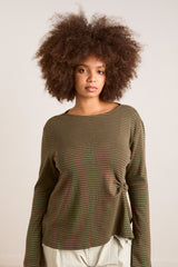 Damson Madder raelynn tee - green stripe