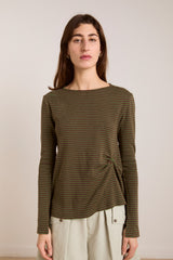 Damson Madder raelynn tee - green stripe