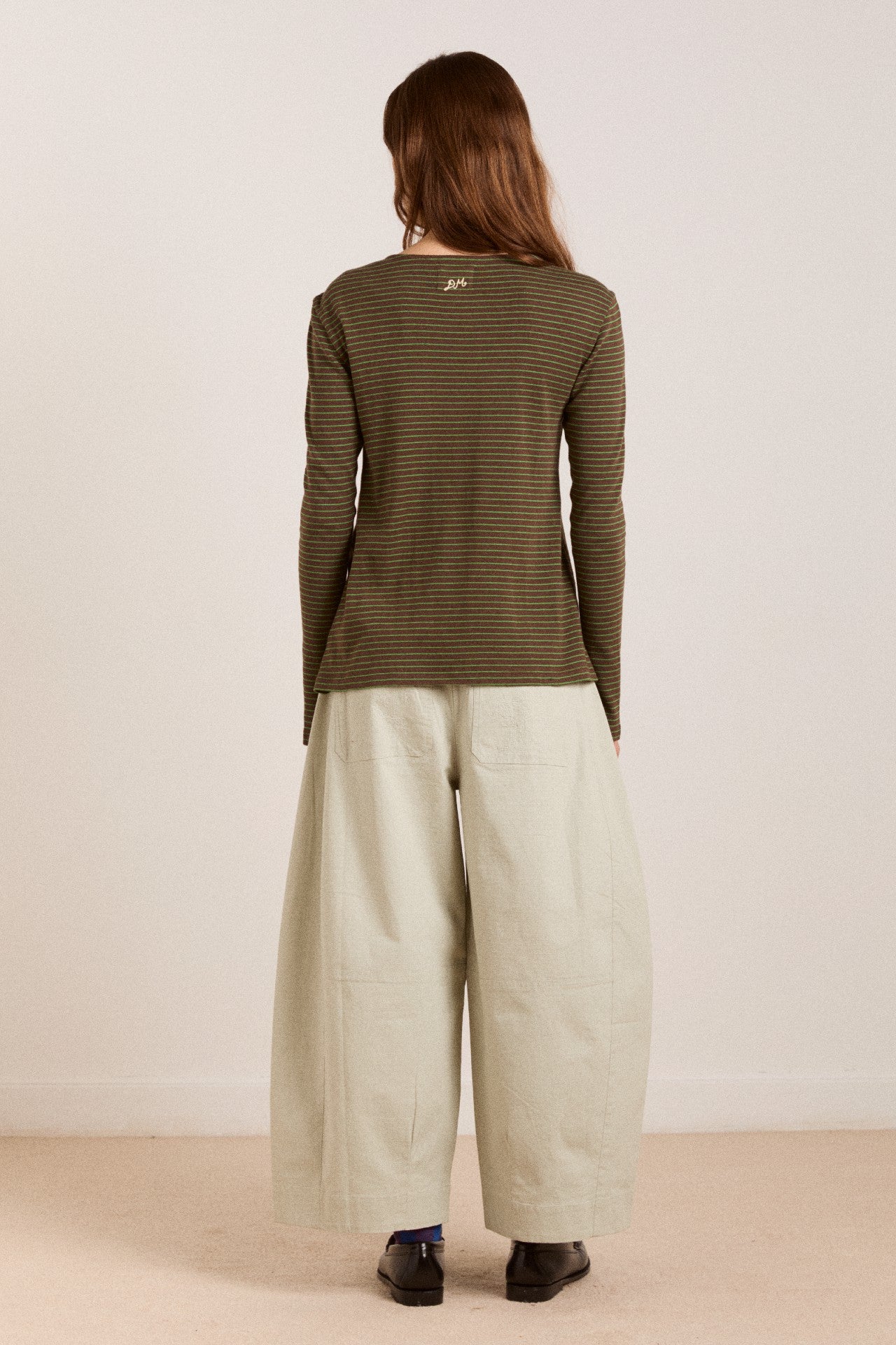 Damson Madder raelynn tee - green stripe
