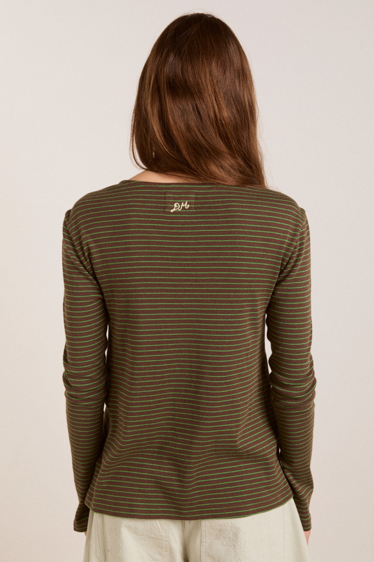 Damson Madder raelynn tee - green stripe