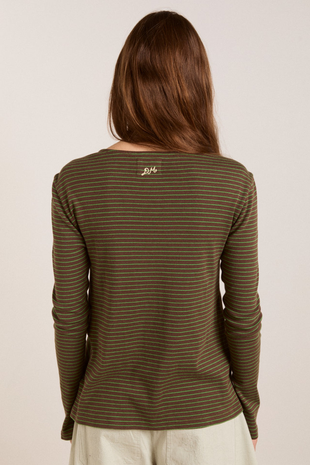 Damson Madder raelynn tee - green stripe