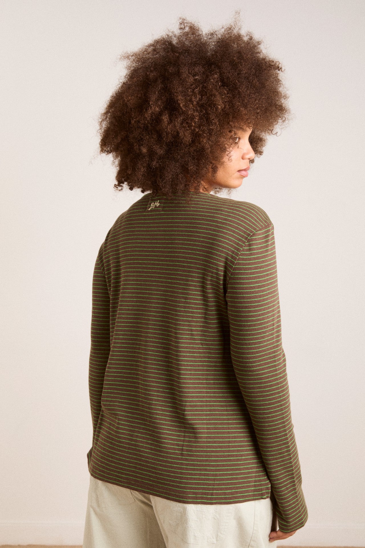 Damson Madder raelynn tee - green stripe
