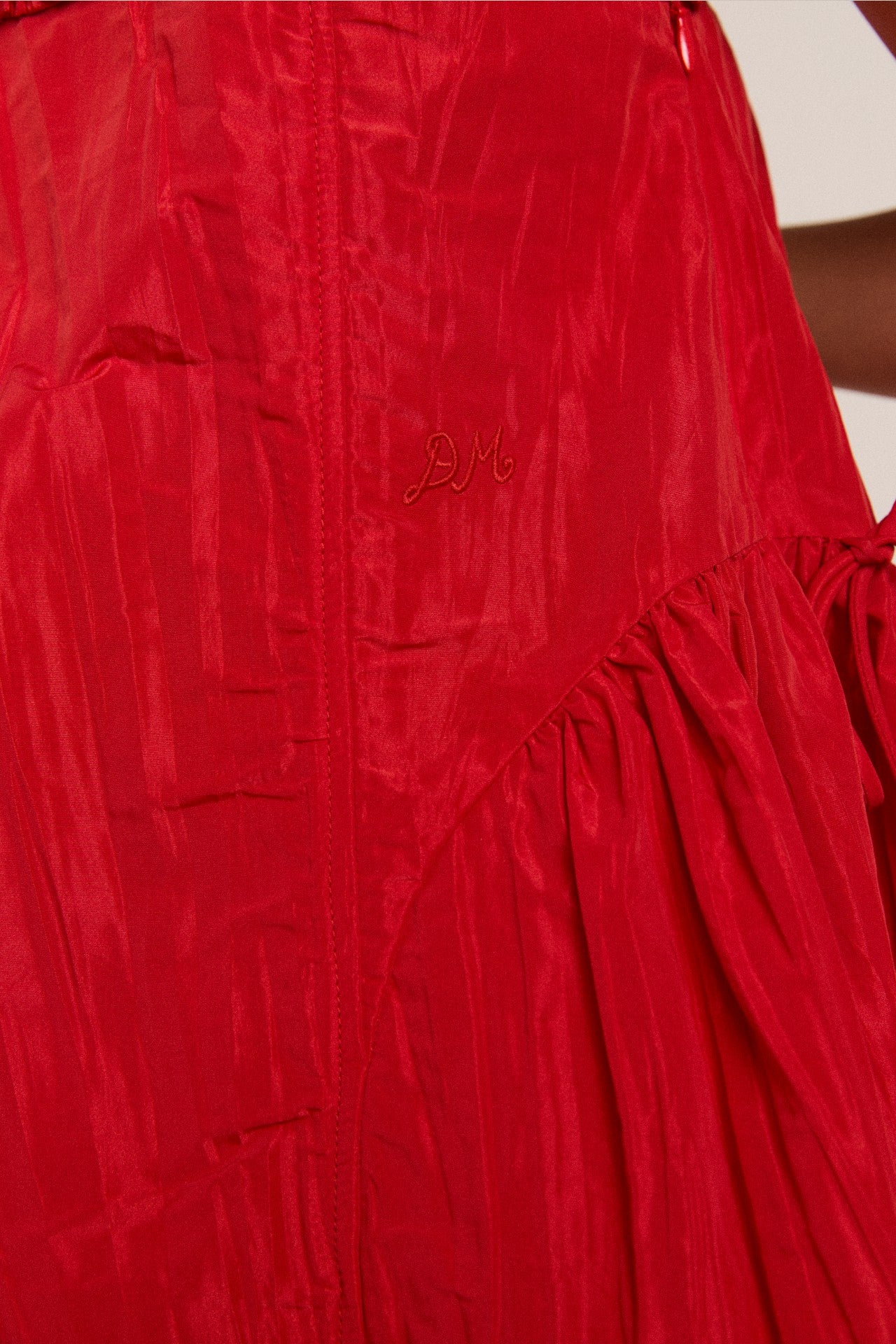Damson Madder elina midi dress red tafetta