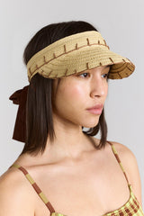 Damson Madder raffia visor - natural