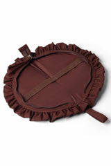 Damson Madder ruffle half moon makeup bag - chocolate