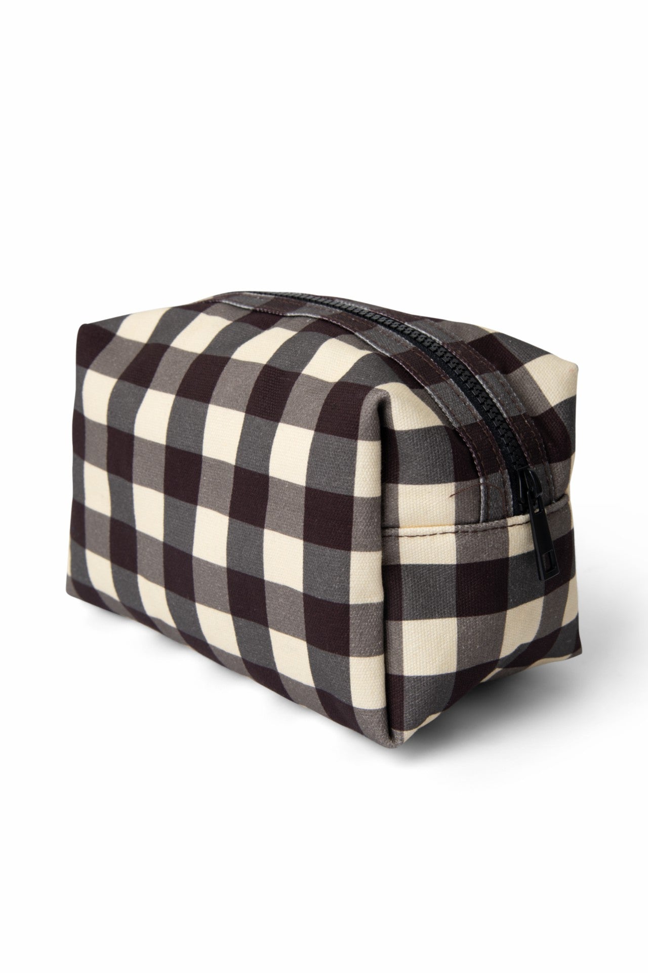 Damson Madder wash bag - butter gingham