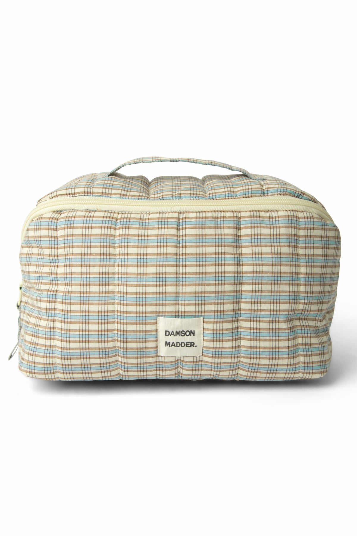 Damson Madder large wash bag - ginger check