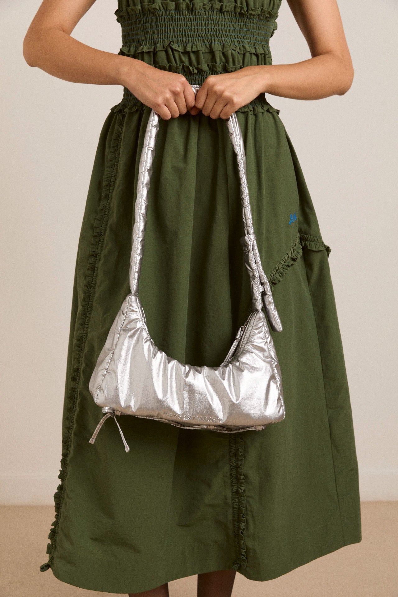 Damson Madder puffy saz bag - silver