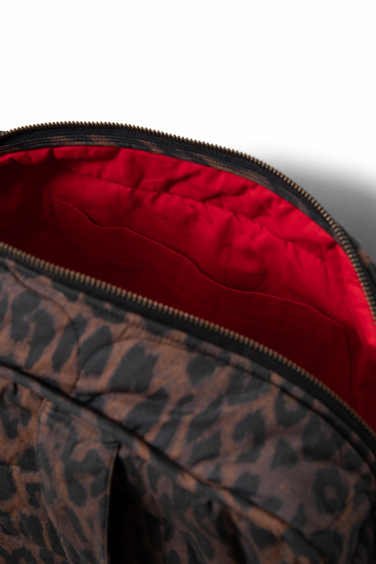 Damson Madder dark leopard quilted tote bag