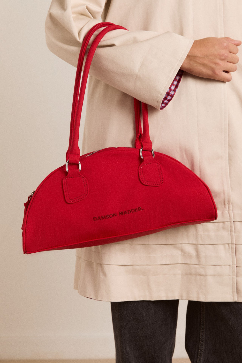 Damson Madder berta bowler bag - red