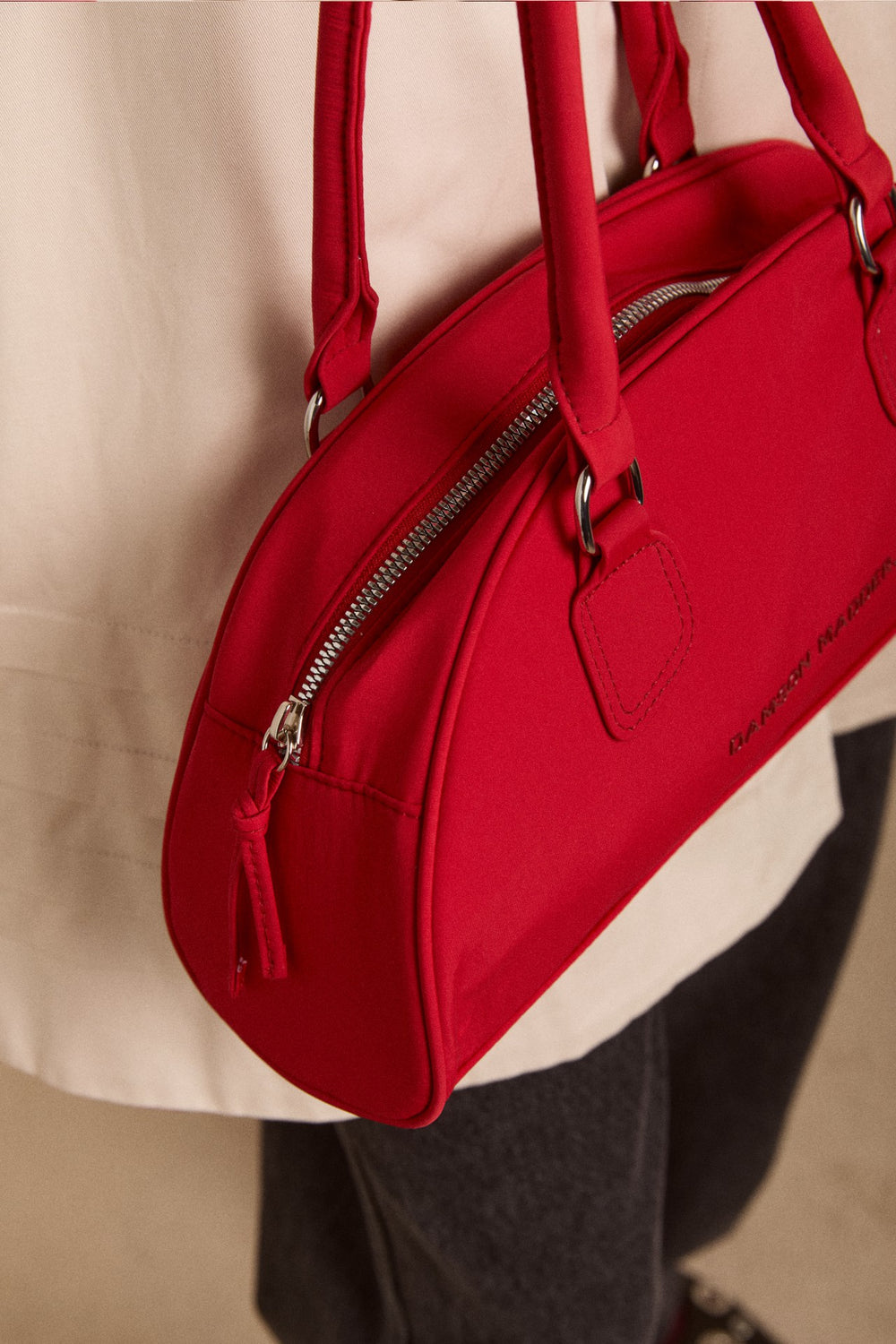 Damson Madder berta bowler bag - red
